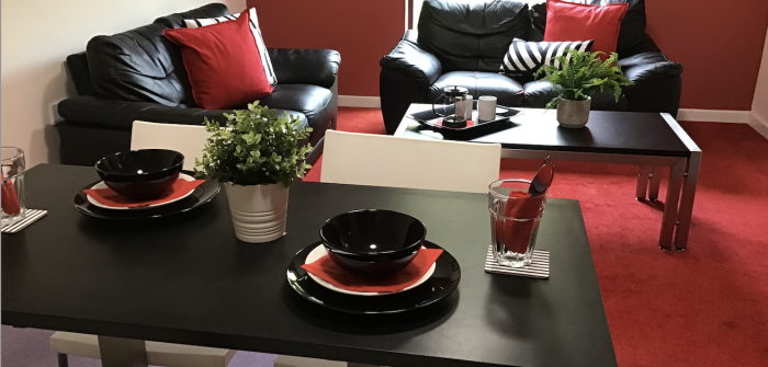 Each floor has a communal lounge