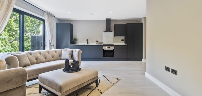 Open plan kitchens leading into the lounge